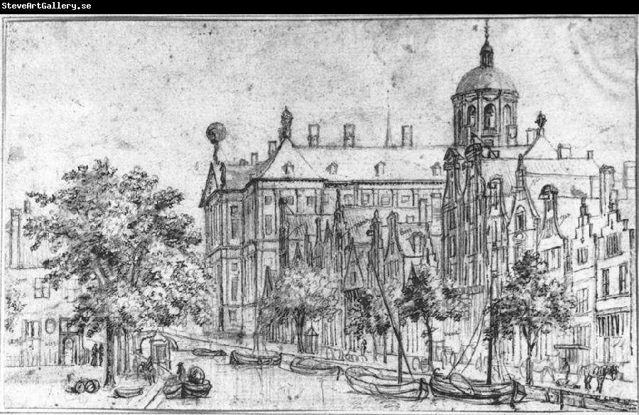 BERCKHEYDE, Gerrit Adriaensz. Amsterdam, the Nieuwezijds near the Bloemmarkt ffd